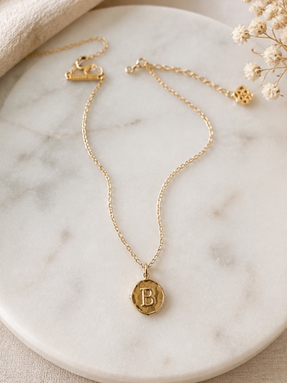 Kendra Scott Gold 'B' Disc Pendant Necklace